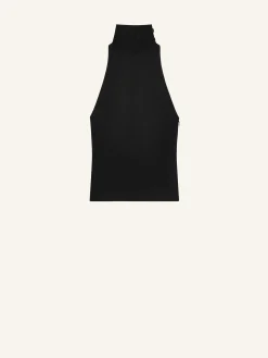 BLOUSE COL FOULARD SANS MANCHES
