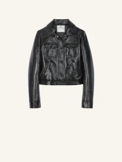 BLOUSON TRUCKER EN VINYLE