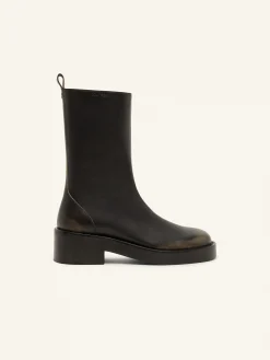 BOTTINES RIDER EN CUIR PATINÉ