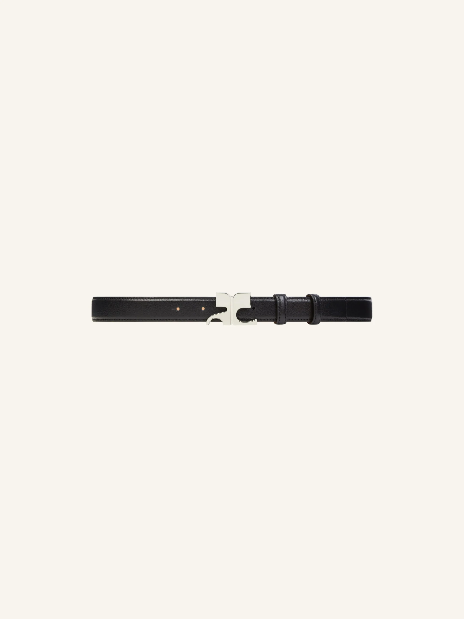 CEINTURE AC EN CUIR GRAINÉ