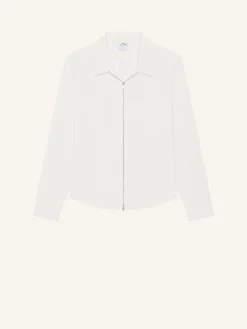 CHEMISE ZIPPÉE EN POPELINE