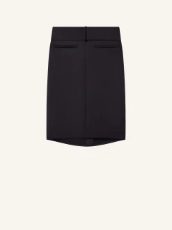 JUPE OBLIQUE EN SATIN