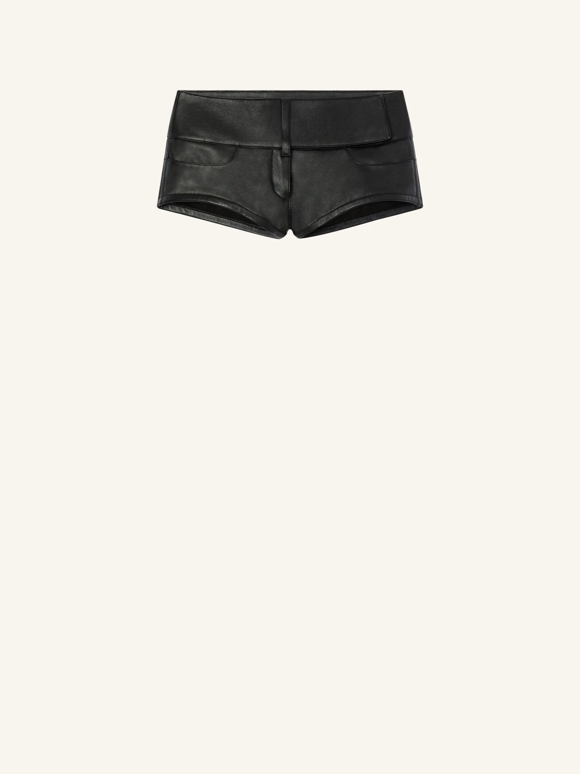 MINI SHORT CEINTURÉ EN CUIR