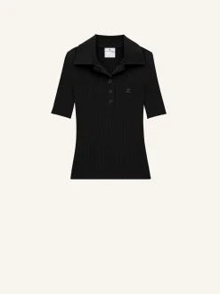 POLO ICONIQUE EN MAILLE CÔTELÉE