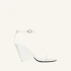 SANDALES OBLIQUES EN CUIR