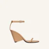 SANDALES OBLIQUES EN CUIR