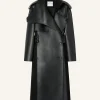 TRENCH OBLIQUE EN CUIR