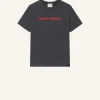 T-SHIRT AC IMPRIMÉ DELAVÉ