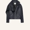 VESTE OVERSIZE EN CUIR